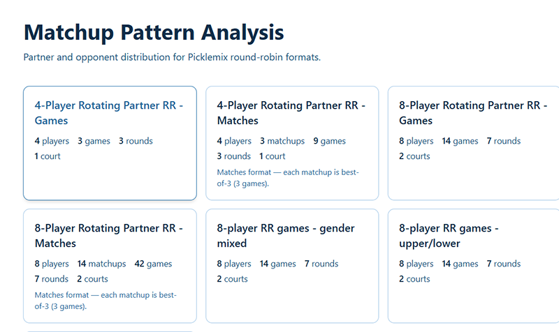 Matchups - technical event explainers 